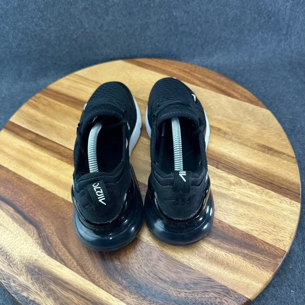 Nike Air Max 270 Shoes Kids 4.5Y Womens 6 Black Mesh Low Top Sneakers 943345-001